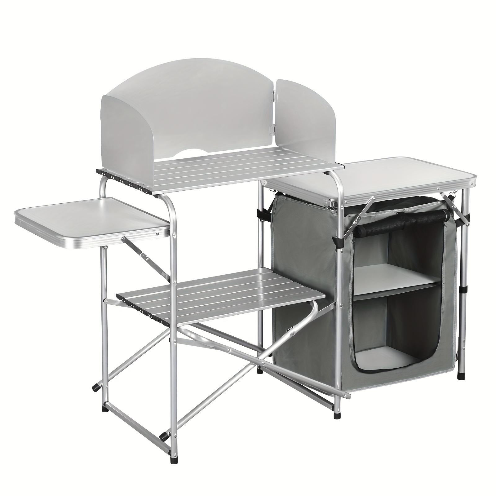 Image of 1pc Of Courtyard Dining Foldable Picnic, Foldable Camping Kitchen, With A Carry Bag, Portable , Foldable Outdoor Camping Furniture, Suitable For Picnics, , And Outdoor Activities