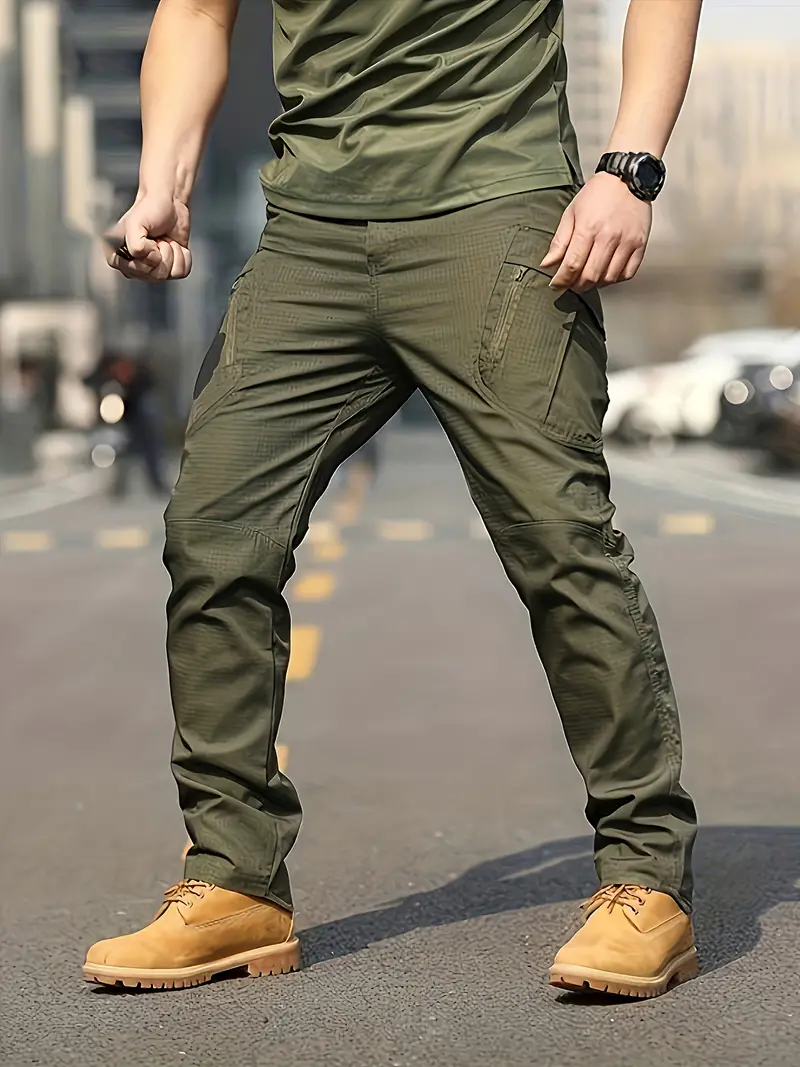 Men's Tactical Cargo Pants, Waterproof Multi-pocket Outdoor Trousers ...