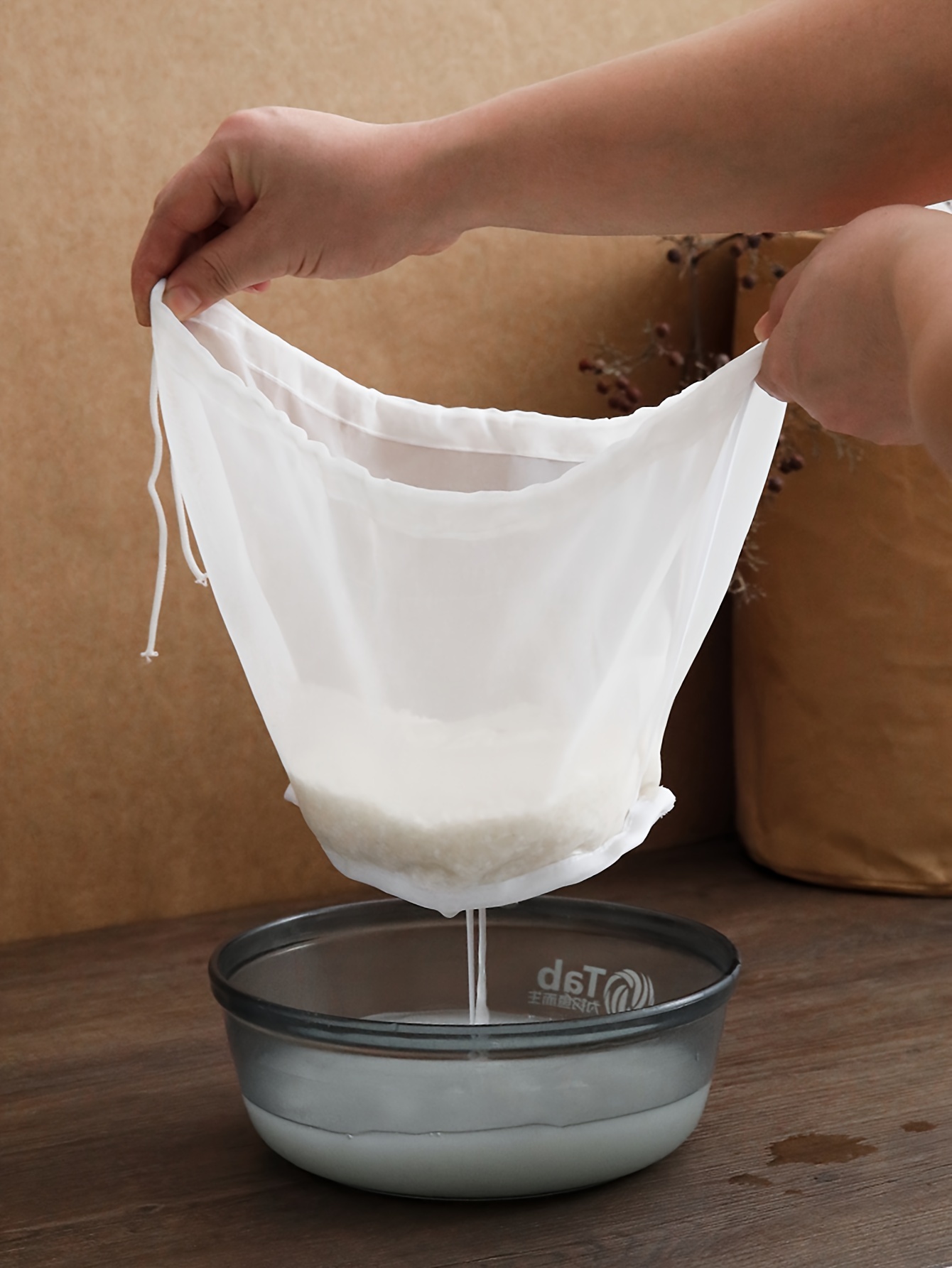 craft beverage   multi purpose nylon filter bag with wide mouth   soy milk coffee juice wine residue filtration details 0