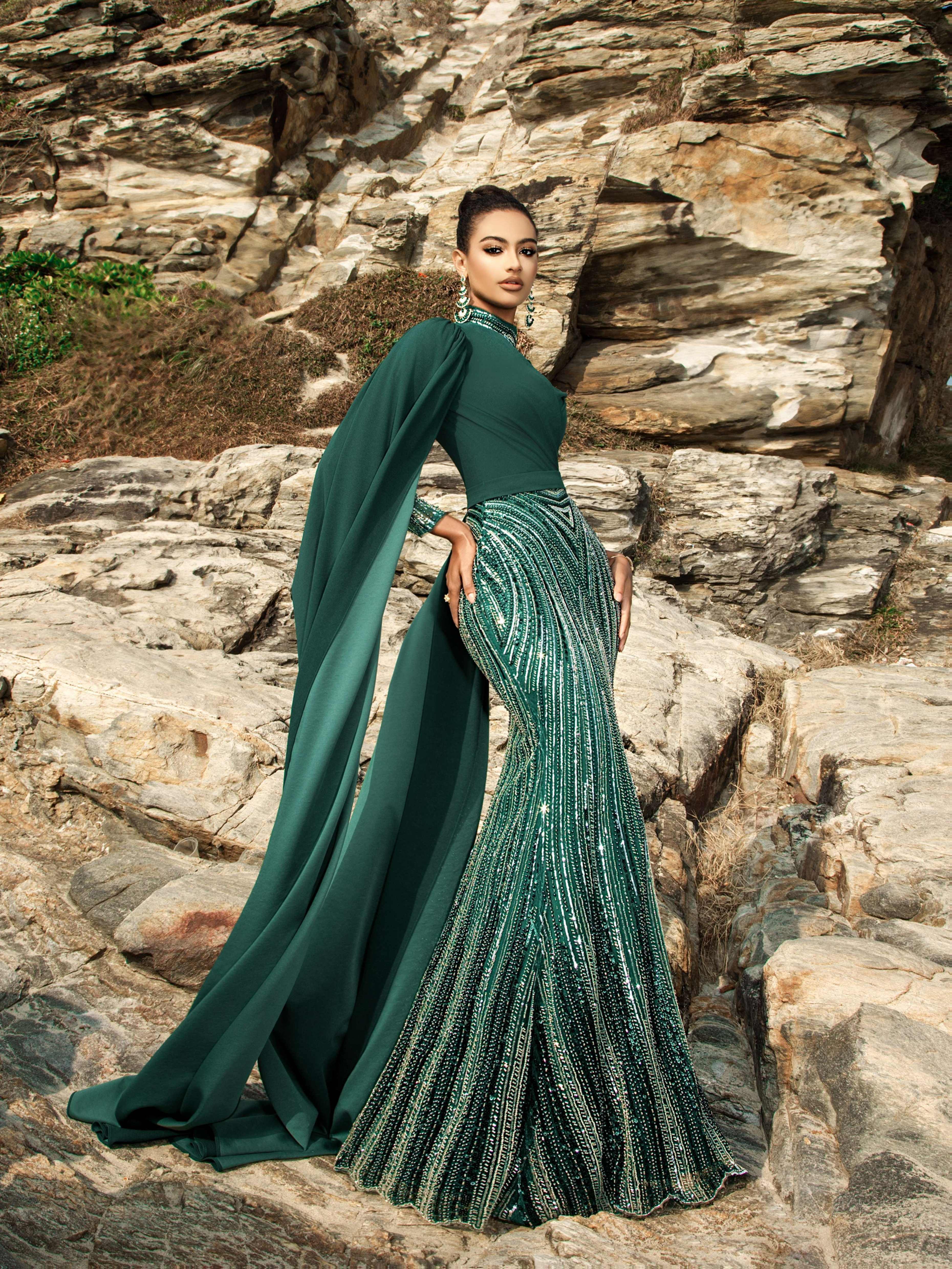 strapless open back dress Black Strapless High Split Long Mermaid Low Back Pleats Prom Dress main image 0