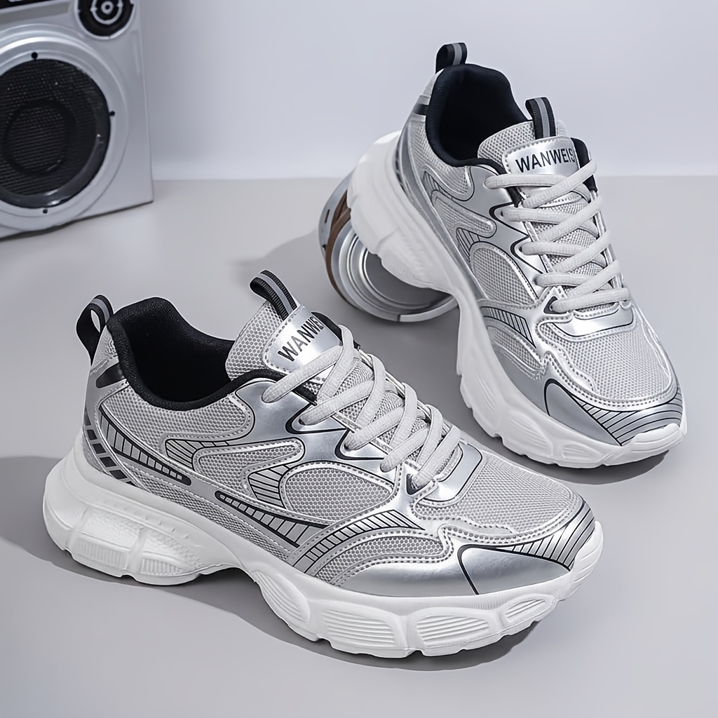 TEMU 2026 New Women's Modern Fashion Running Shoes, Casual Versatile Shoes, Thick-sole Height-increasing Women's Shoes, Outdoor Shopping Comfortable