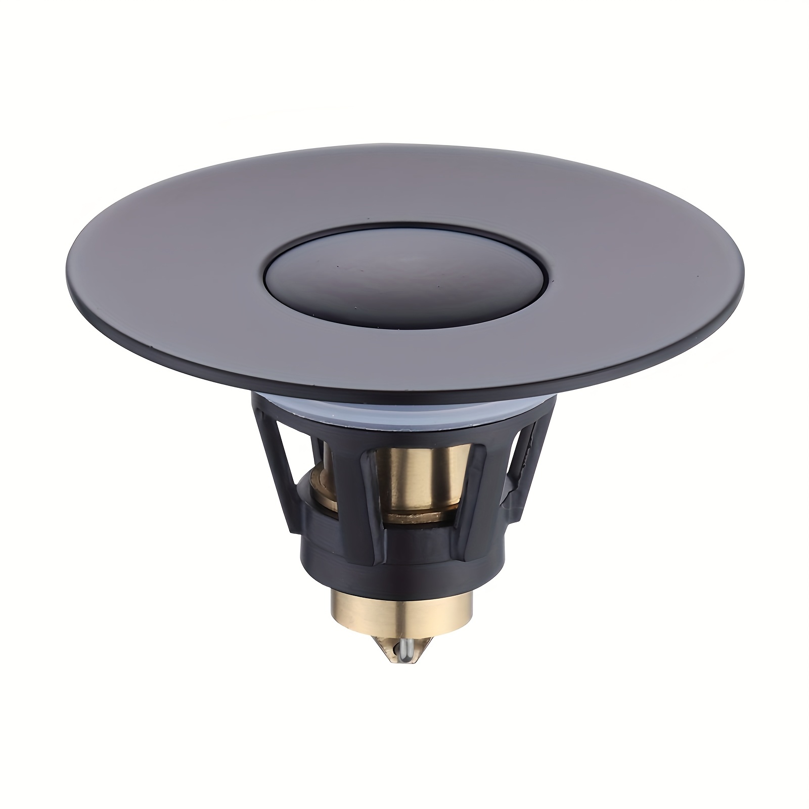 Through Sink Plug (1.1-1.5 Inch (. 2.8-3.8cm), Brass Pop-up Basin Cover, Button Drain Plug Replacement, Bounce Drain, Hair For Bathtub Drain Pipe, Anti-clog Bathroom Sink Drain Filter Basket