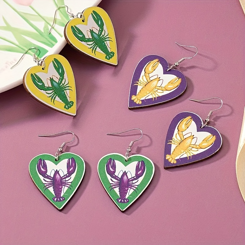 heart shape mardi gras beads