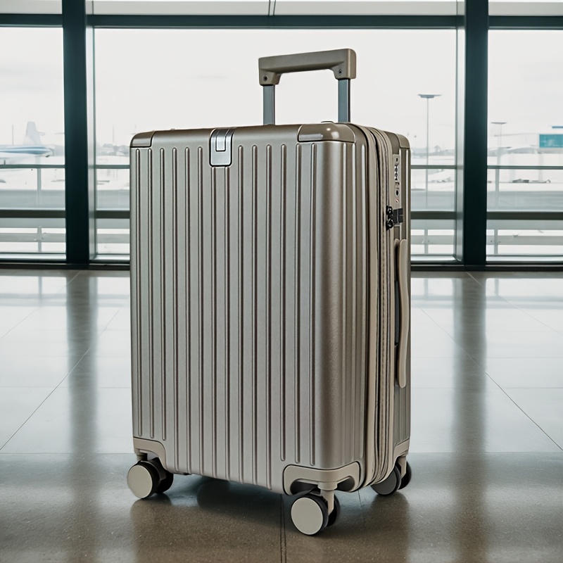 TEMU Large Capacity Anti-scratch Pressure-resistant Abs pc Material Suitcase Combination Lock Box Multifunctional Men Women Travel Case Business
