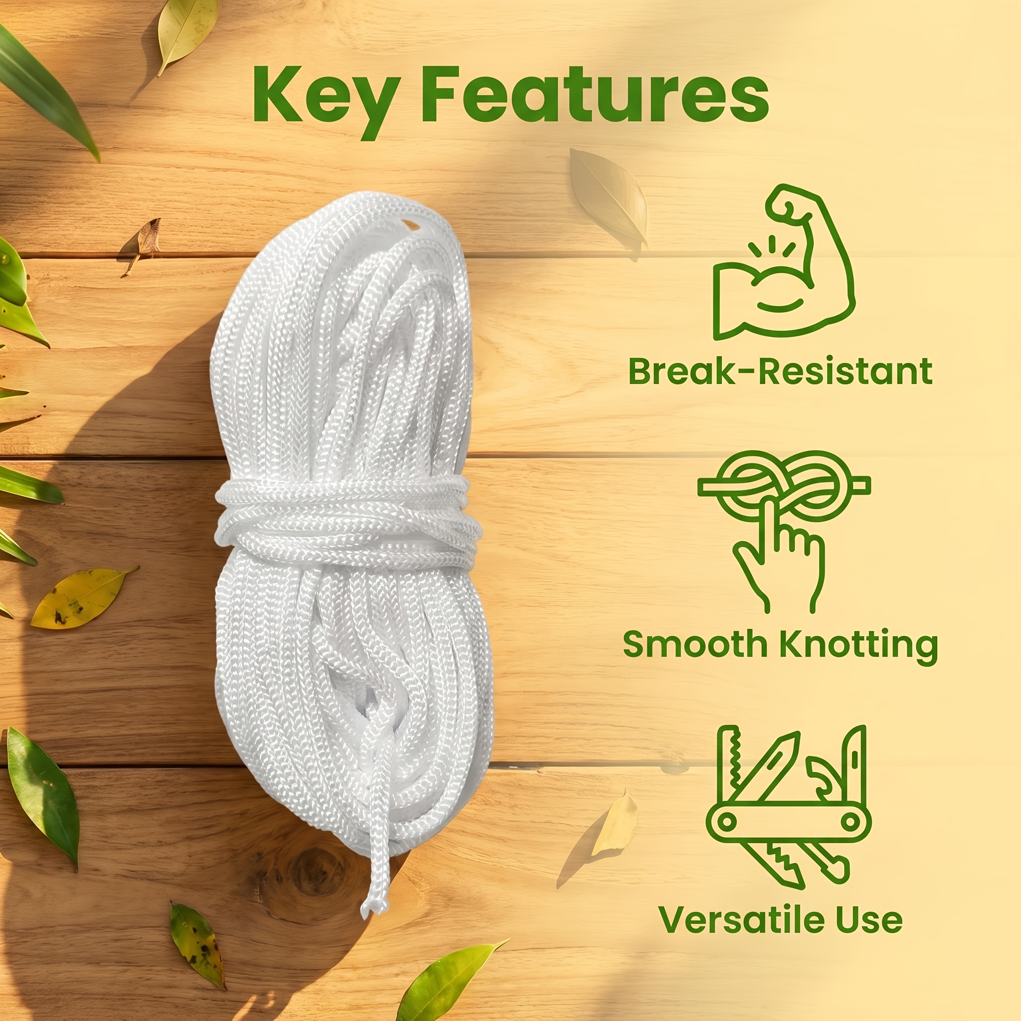 20M 2.5Mm High Density Braided Nylon String