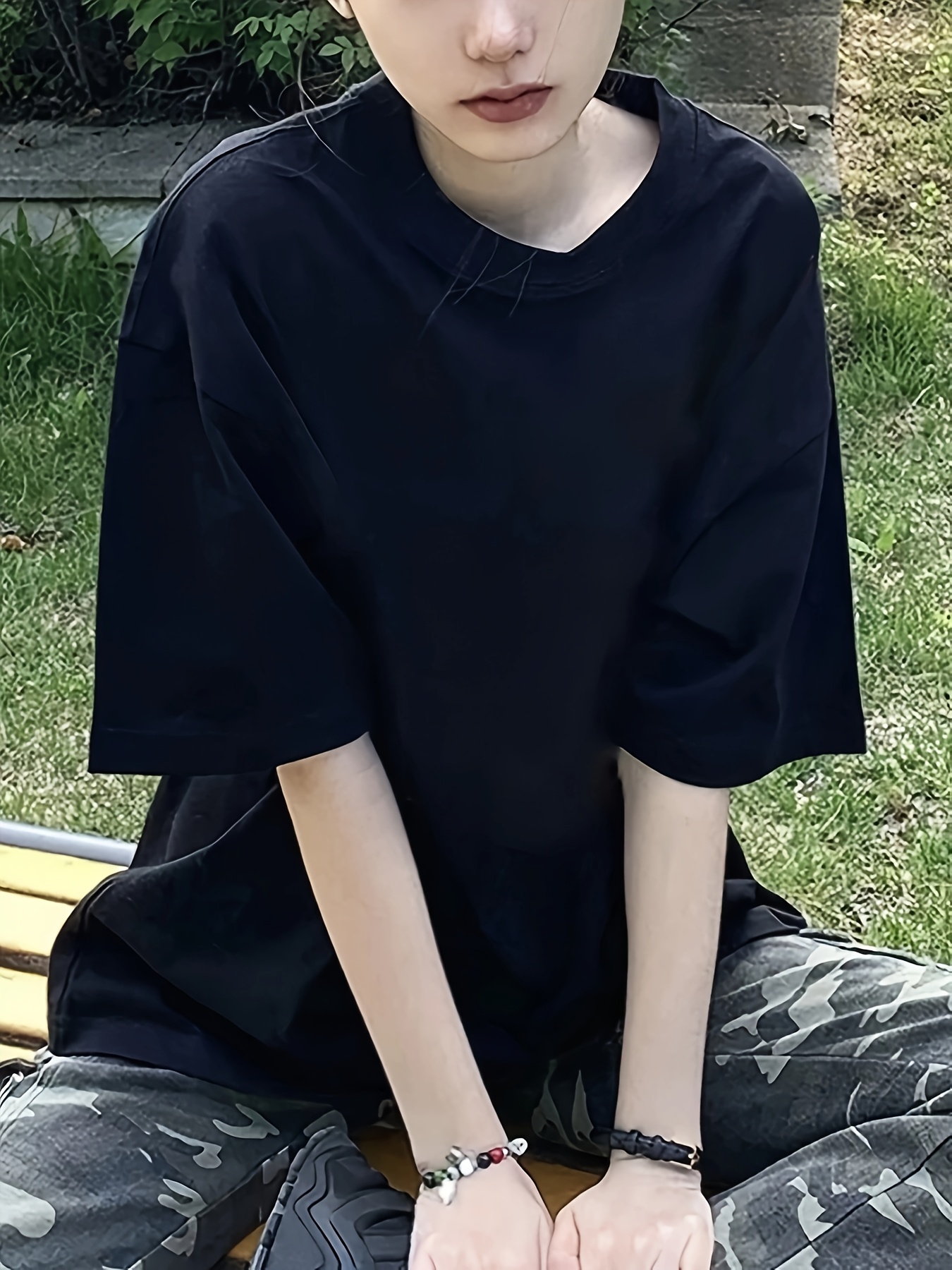 Women's Oversized Summer Tops - Loose Fit Short Sleeve T-Shirts, Batwing Sleeves, Studded Detail