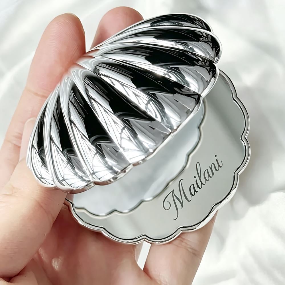 TEMU Personalized Custom Name Seashell Compact Mirror Bridesmaid Proposal Gift Beach Rustic Coastal Grandma Seaside Theme Wedding Bridal Shower