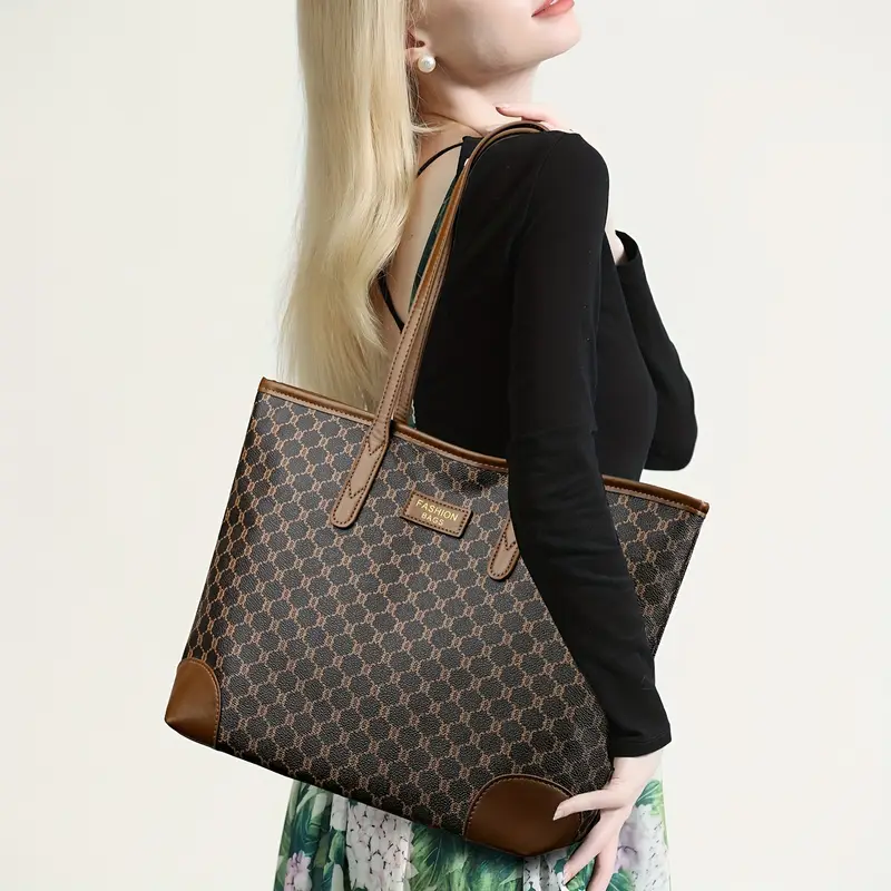 stylish and versatile high end large capacity womens tote bag set of three details 0