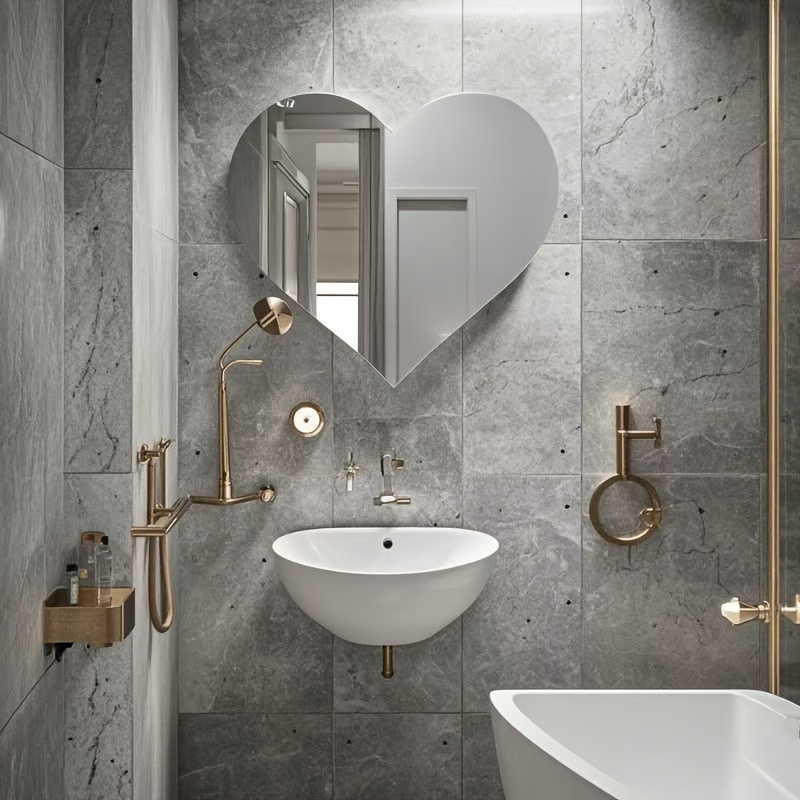 

-shaped - , -mounted & Installation, No Needed - For Bathroom Decor