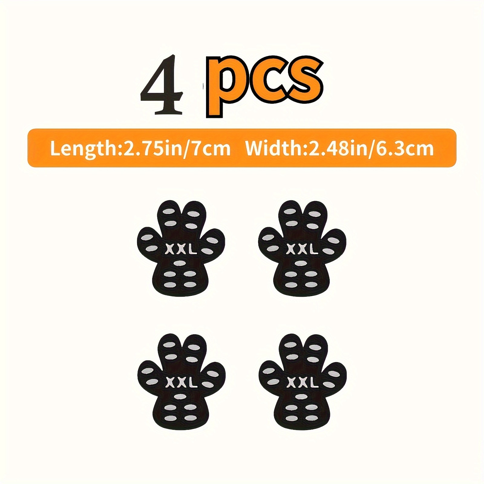 4pcs Dog Paw Protection Covers, Slip Resistant & Dust-Proof