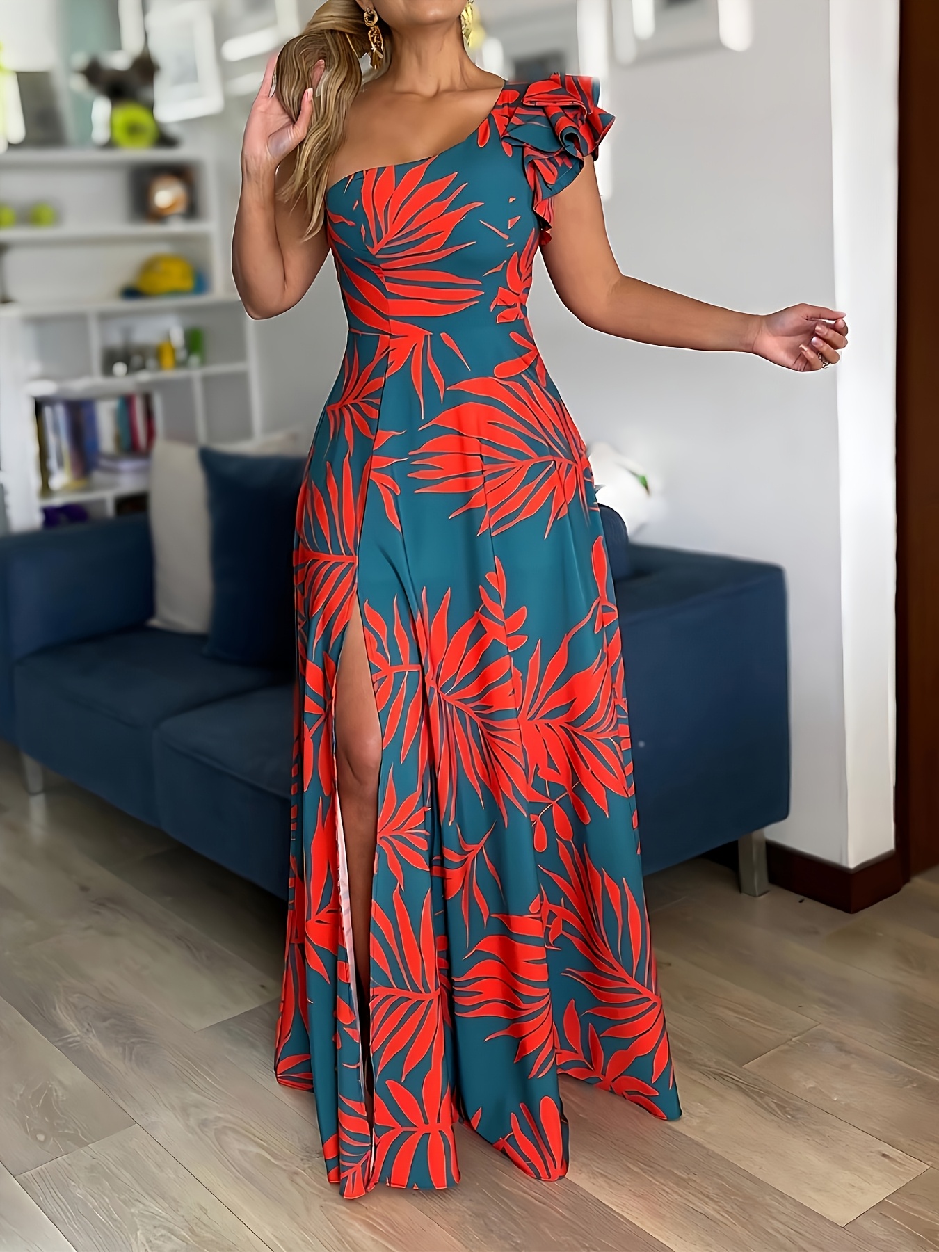 sachin and babi light blue dress one shoulder summer dresses for women sold on Temu United States