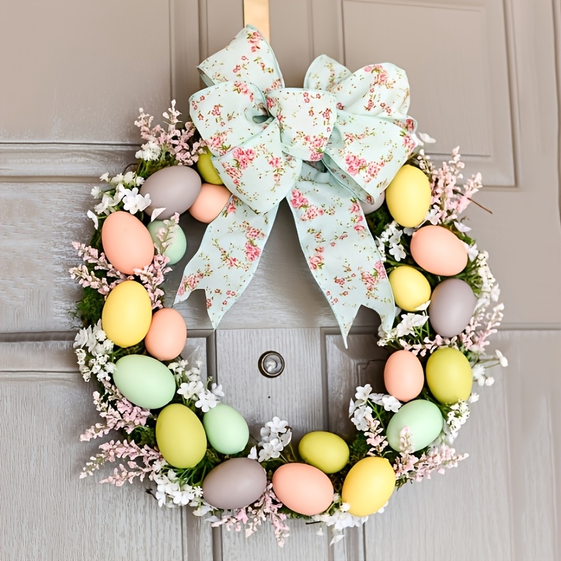 Easter Door Decoration - Wreath With Eggs - Egg Wreath For The Entrance - Decor - Front Door Easter Wreaths