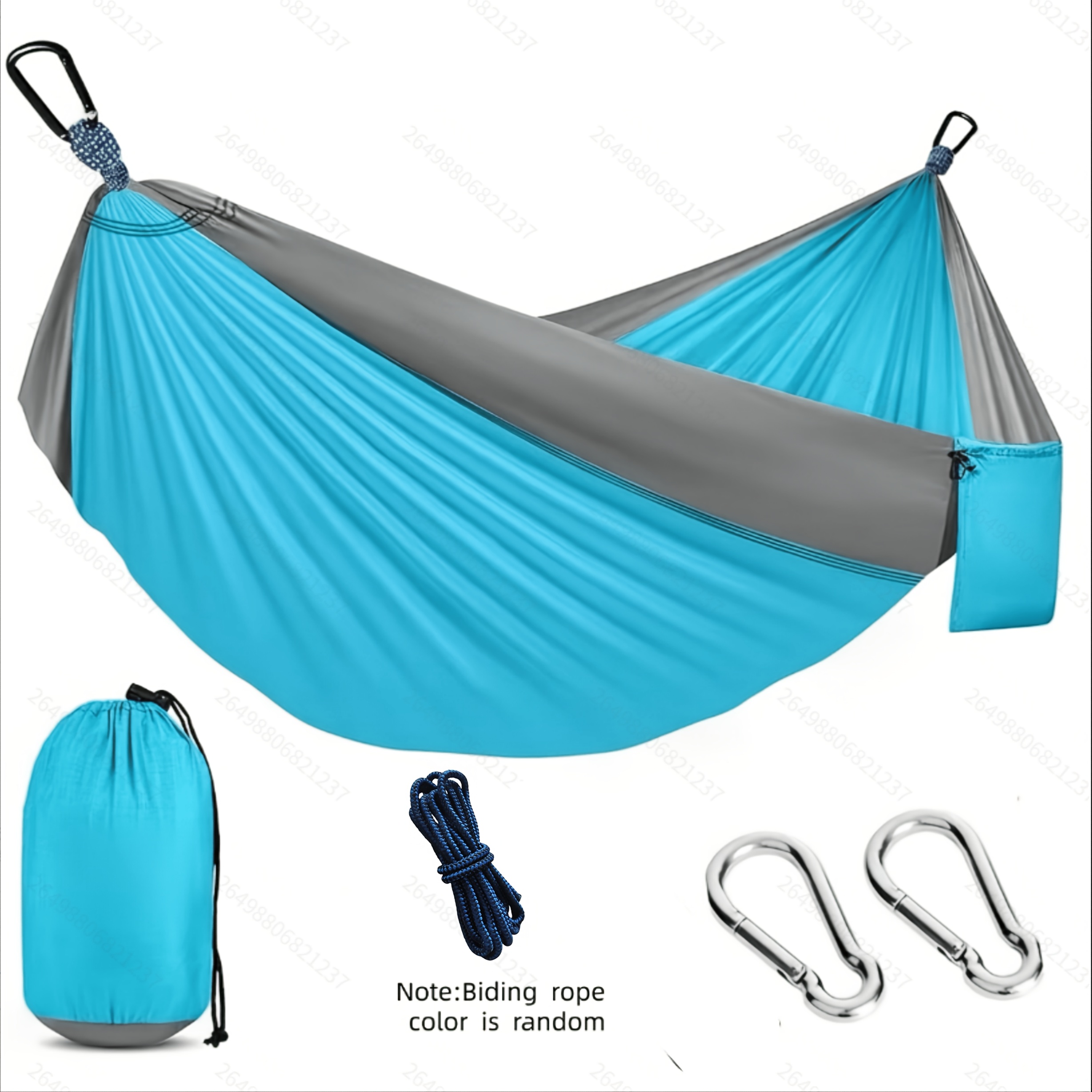 TEMU Mobilier de patio d'extérieur, hamac de camping, hamac portable double et simple, hamac portable avec 2 sangles pour arbre et une sacoche de