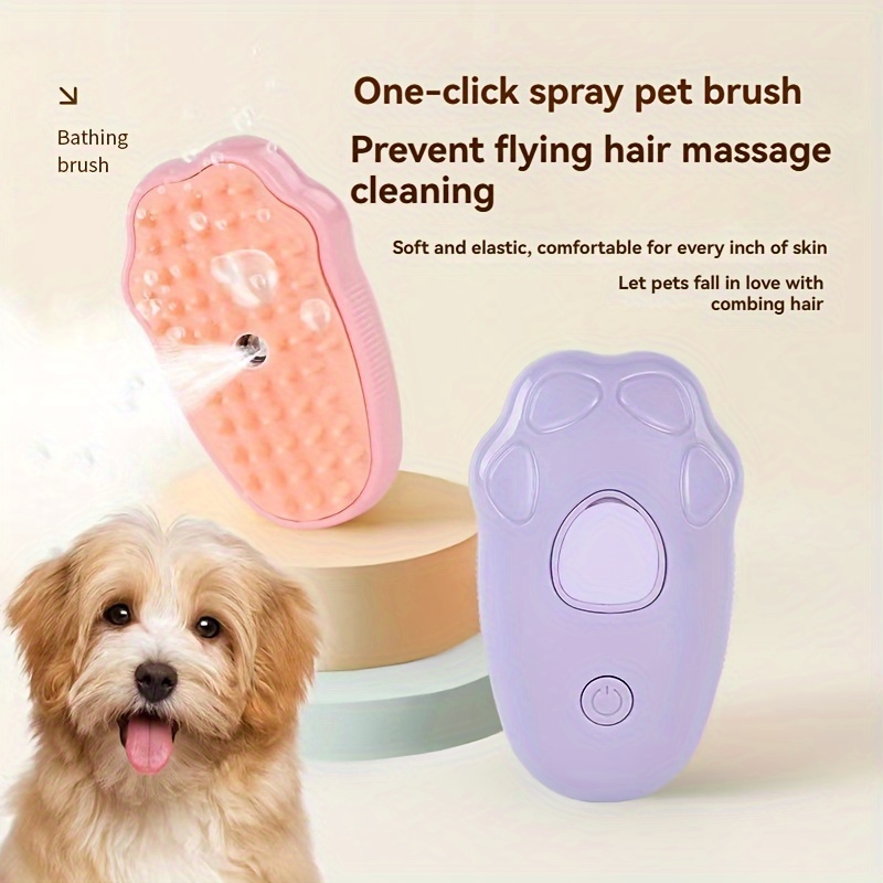

Usb Rechargeable Cat Grooming Brush - Silicone Bristles, Pet Hair Removal & Massage Tool For Cats Cat Brush Pet Hair Remover