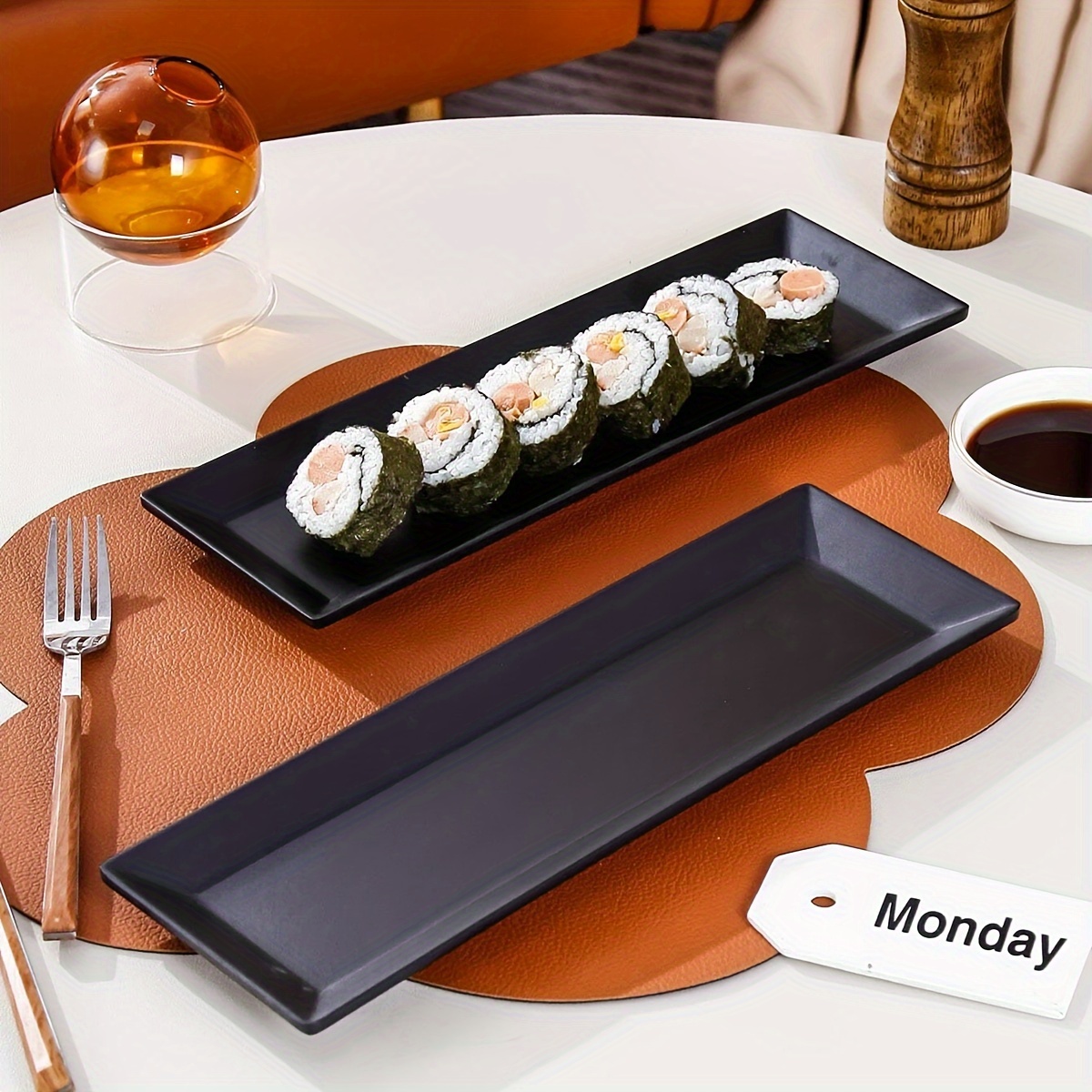 Restaurantware-4 X 2.2 X 1 Inch Rectangle Appetizer Plates, Disposable Pastry Plates - Built-In