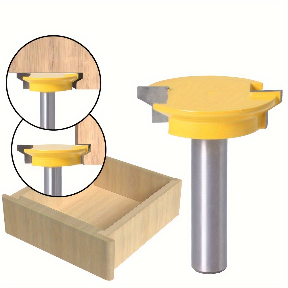 

Drawer Tenon Router Bit - Reversible - 1/2" Shank/ 8mm Shank - Woodworking Chisel Cutter