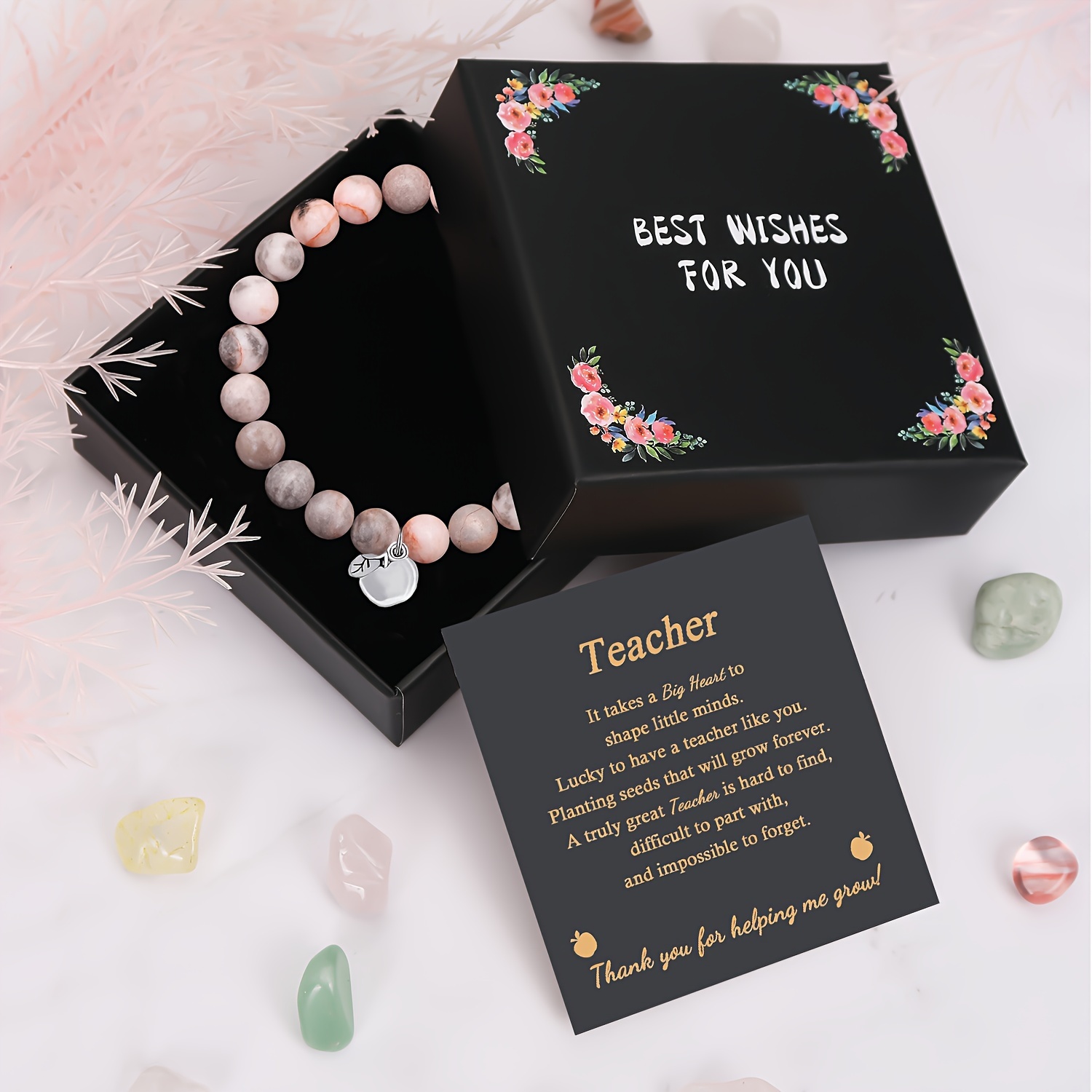 TEMU 1pc Cadeaux Romantiques de Saint-Valentin/Cadeau de Thanksgiving/Cadeau de Remise de Diplôme/Cadeau d'Anniversaire - Élégant Bracelet Pendentif