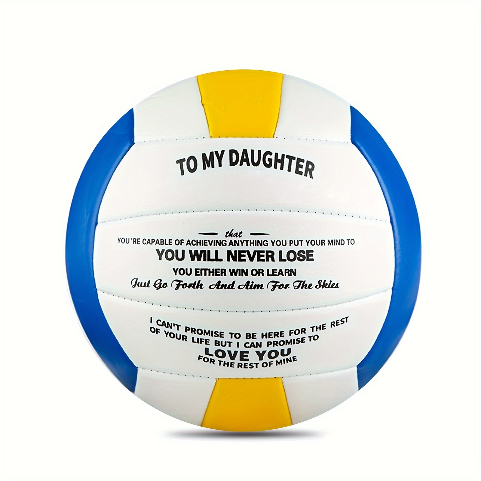 

Myokia Official Size 5 Volleyball For Adults - Faux Leather Indoor/outdoor Sports Ball, Gift For Thanksgiving, Christmas, , New Year - Inspirational Daughter Message