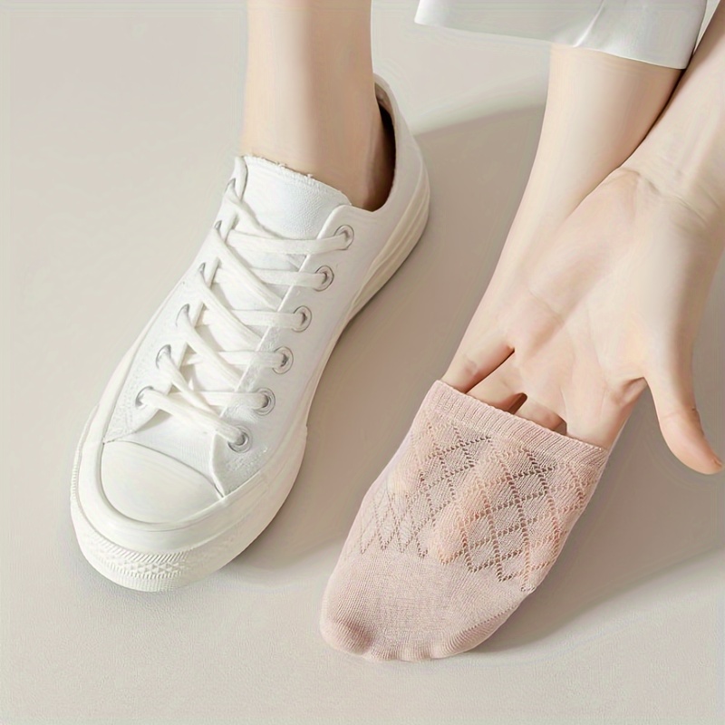 8 Pairs of Versatile Spring/Summer Japanese Candy-Colored Breathable Diamond Pattern Casual Socks