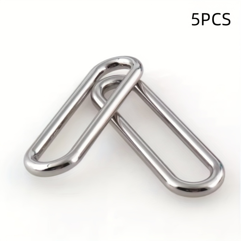 TEMU 5 piezas de hebillas metálicas de 30 mm para correa de bolso, anillos ovalados, anillo de conexión, cinturón de ropa, hebillas para zapatos, ,