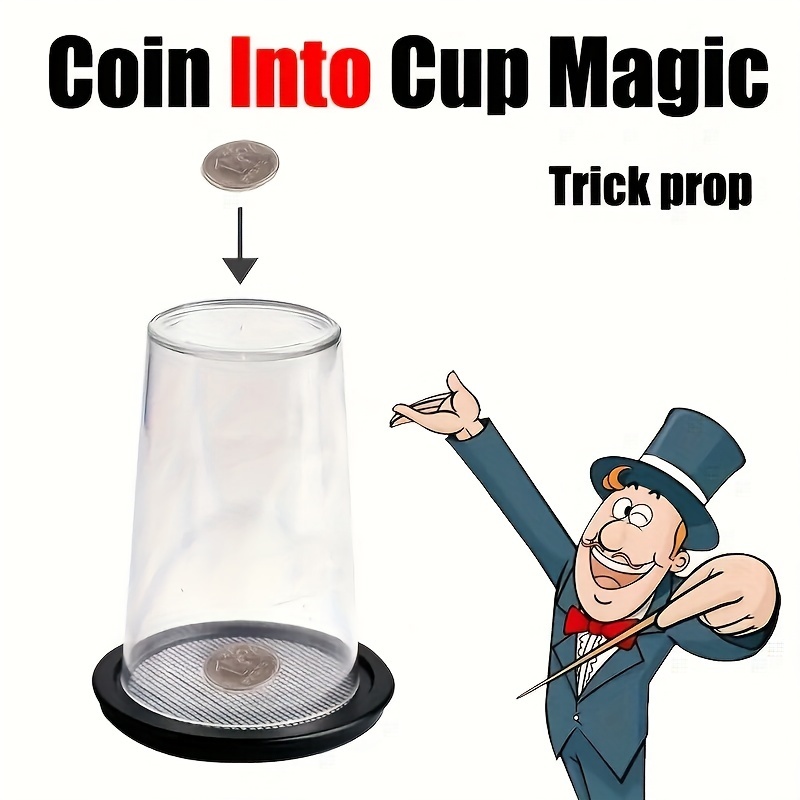 TEMU Coins Crossing Cups Educational Toys, Close-up Magic Performance Props Magical Coasters Coins Through Cups Tricks (only Coasters, Without Cups & Coins)