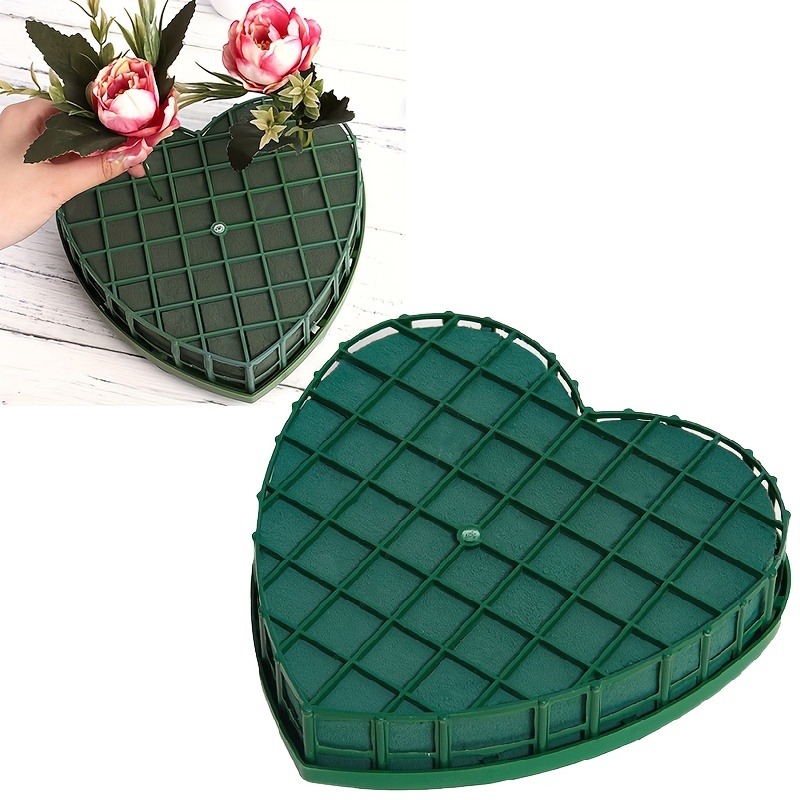 

Heart-shaped Floral With Suction Cup - , Dirt-resistant Flower Arrangement Cage For Wedding & Party Decorations, Bouquet Accessories