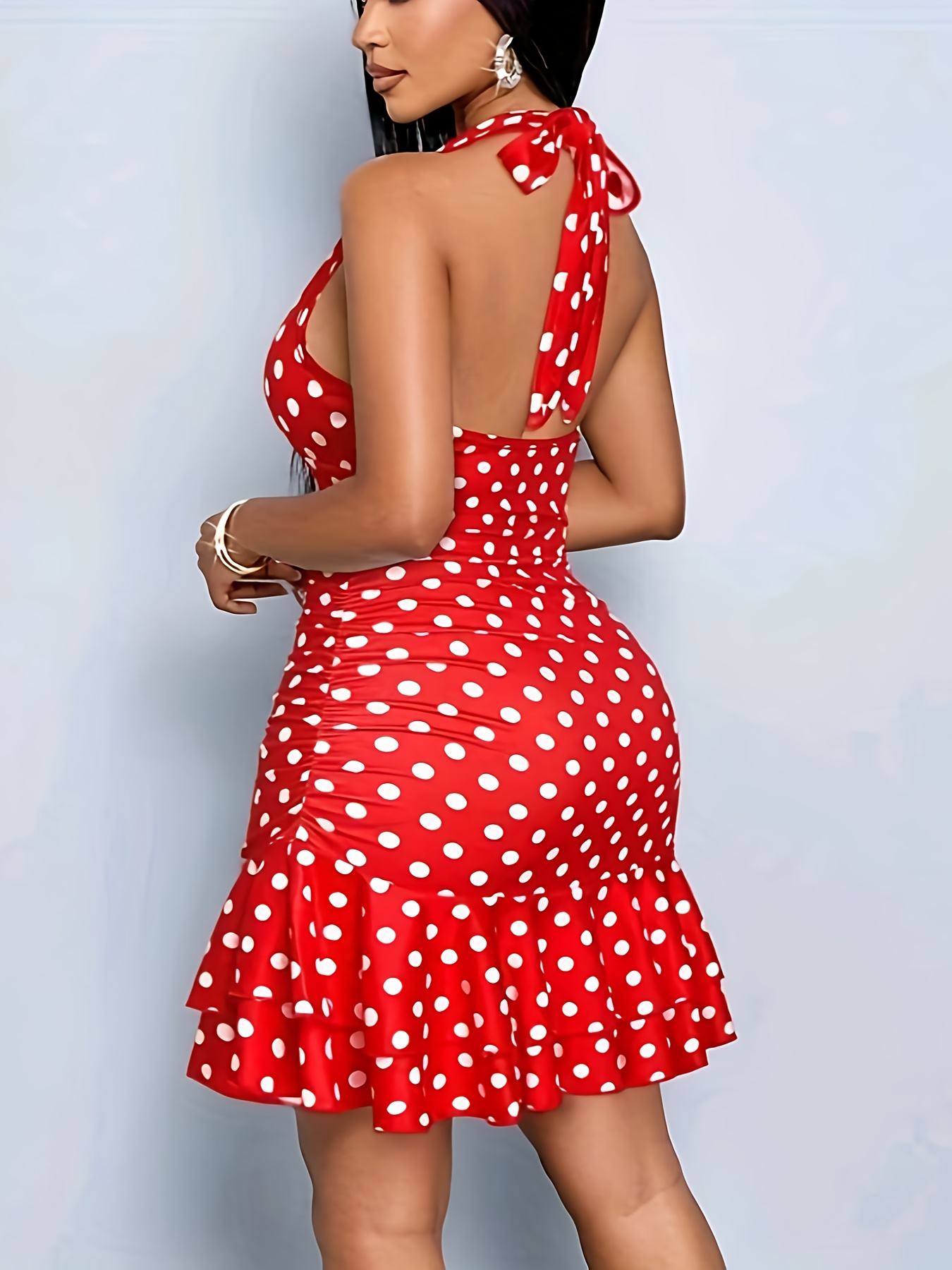strapless open back dress DISTRICT MAXI