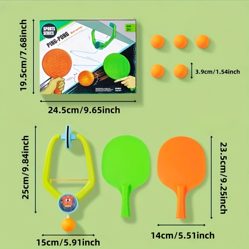 TEMU 1 Pieza, Entrenador De Tenis De Mesa Portátil, Equipo De Entrenamiento De PP, Materiales De Entrenamiento De Ping Pong, Manteles, Racquets,