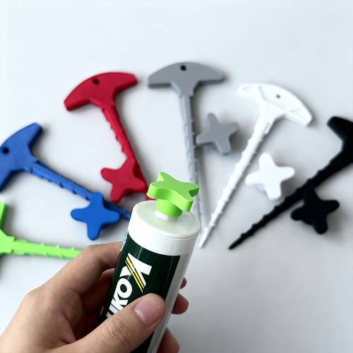 6 12pcs convenient gadgets sealing cap and cleaning rod is used to prevent the from solidifying when and the cleaning rod is used to clean the gun nozzle and construction tools using the