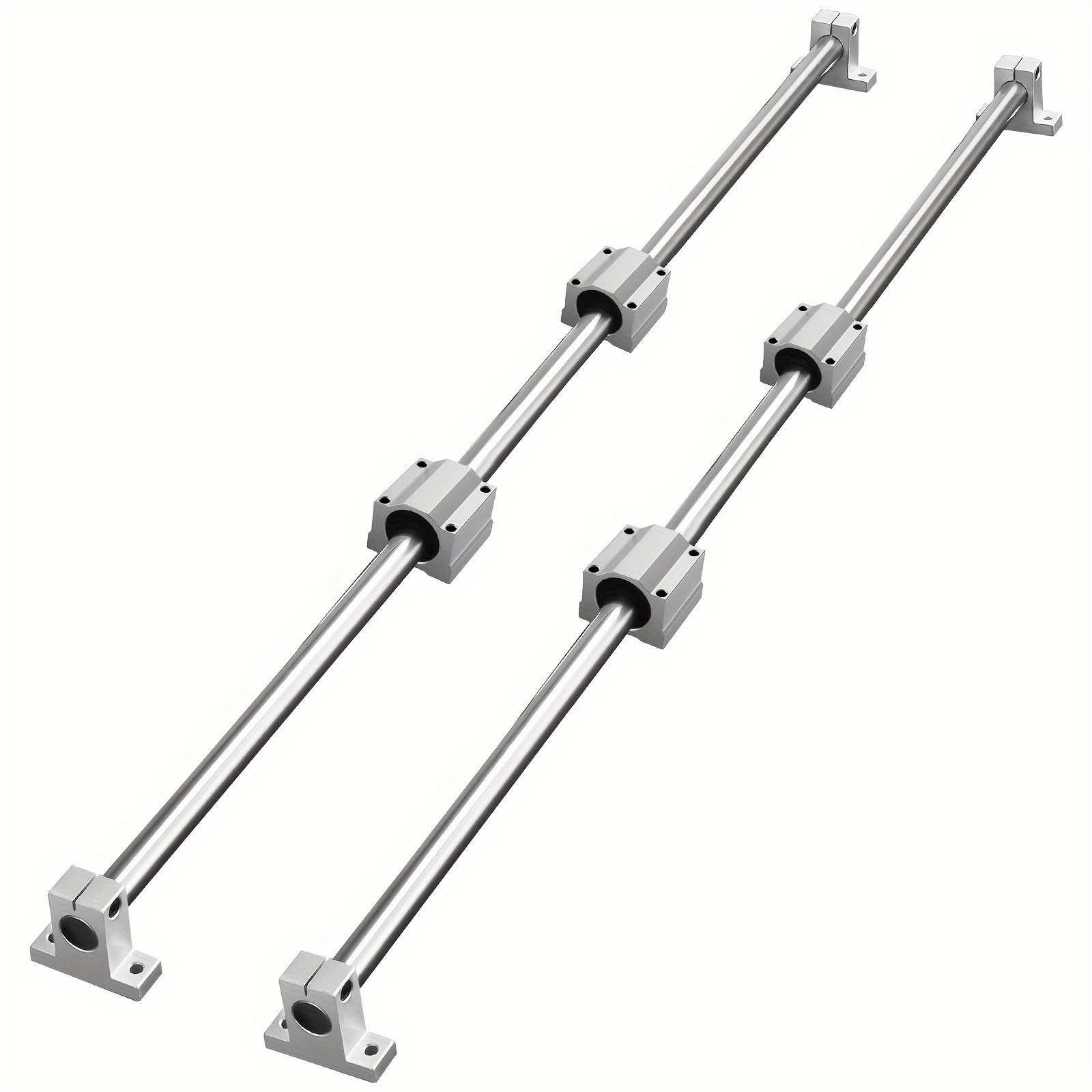 TEMU Vevor Linear Sfc20-1000mm 2 Pcs 39.4 In/1000mm Sfc20 Guide Rails 4 Pcs Slide Blocks 4 Pcs Rail Supports Linear Rails And Bearings Kit For