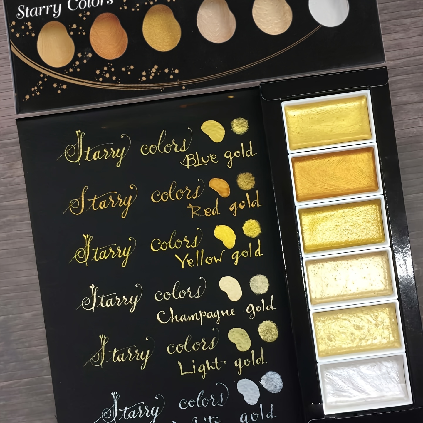 Image of High-capacity(29.6oz/6ml Each) Shimmer Metallic Solid Watercolor Paint, Ideal For Nail Art, Gilding, Art Students, Handcrafts & Projects, Perfect Christmas Gift, Professional Artistic Use