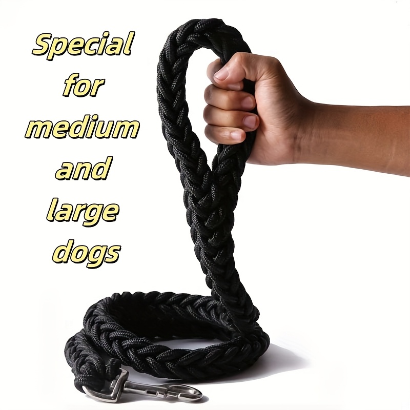 

Large Dog Leash Traction Rope With Heavy Duty Hand-knitted Strong Nylon Braided Leashes For Medium Big Dogs Bully