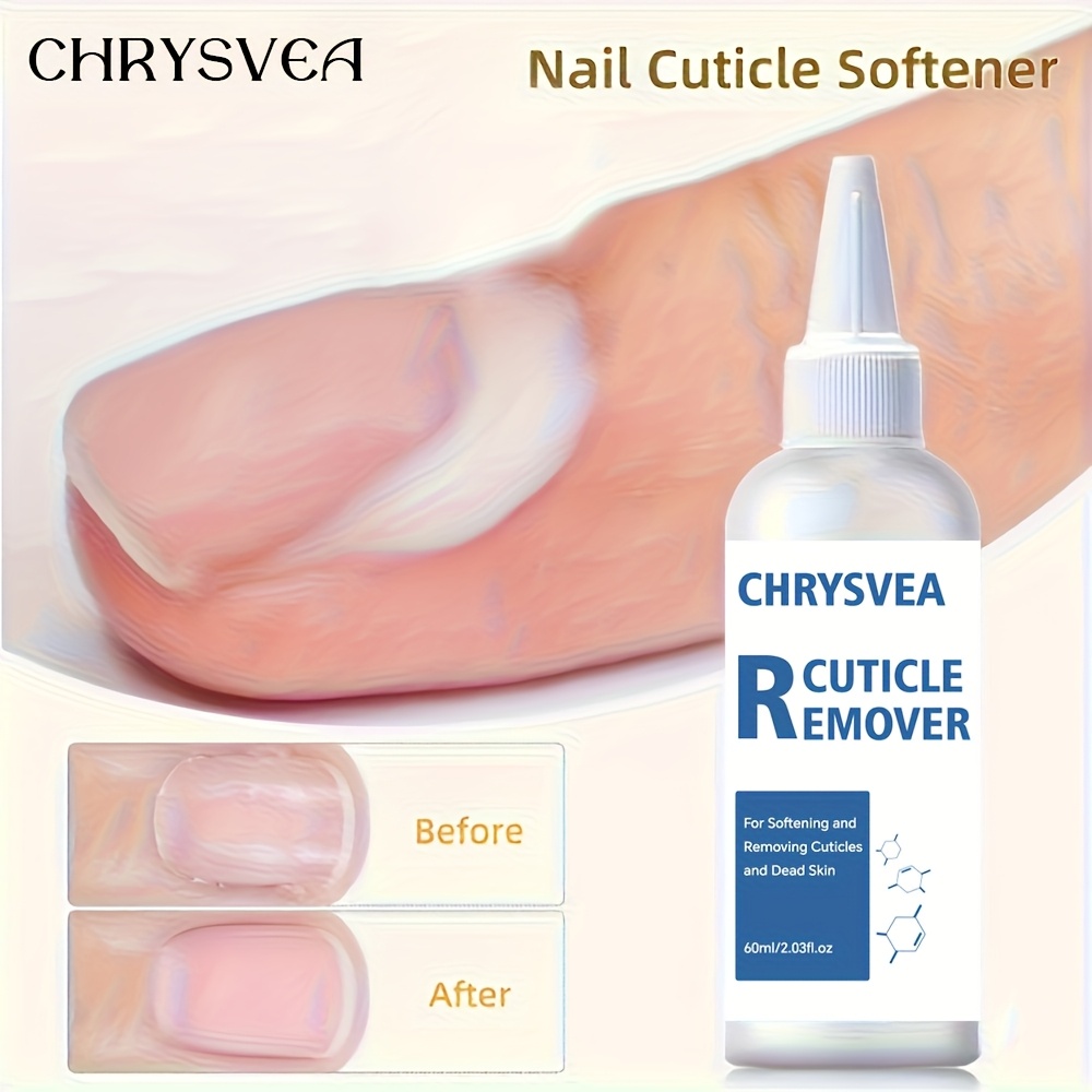 TEMU Chrysvea 2.03-ounce Exfoliating Gel With Nail Applicator, Rose Essential Oil Moisturizes And Corneum, Gentle Exfoliating Nail Preparation Cream