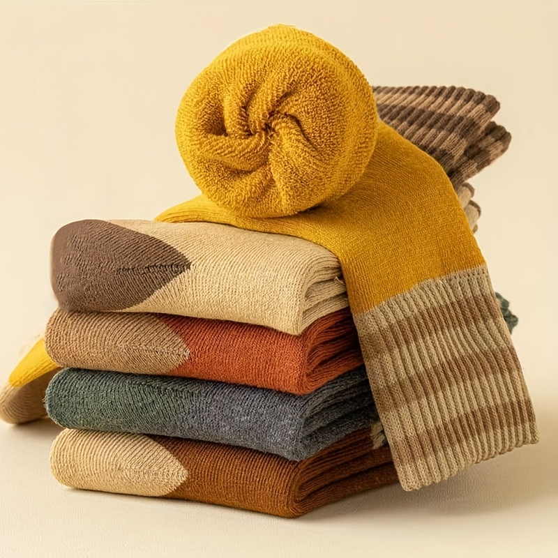 5 Pairs Thick Warm Outdoor Socks Cold Proof