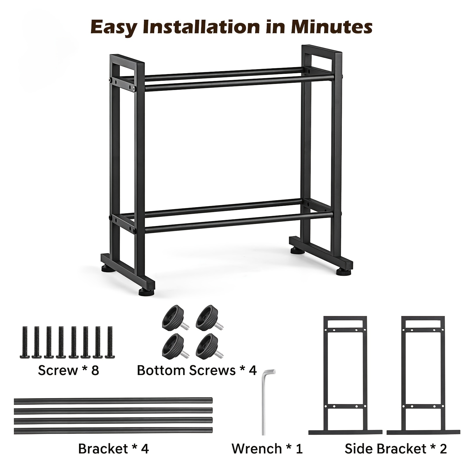E-shop Metall Kohlenstoffstahl Bastel Desktop 3D Drucker Filament Lagerregal – 2-stöckiges, robustes Metall Spulenhalter, 3D-Druck Filament Organizer,