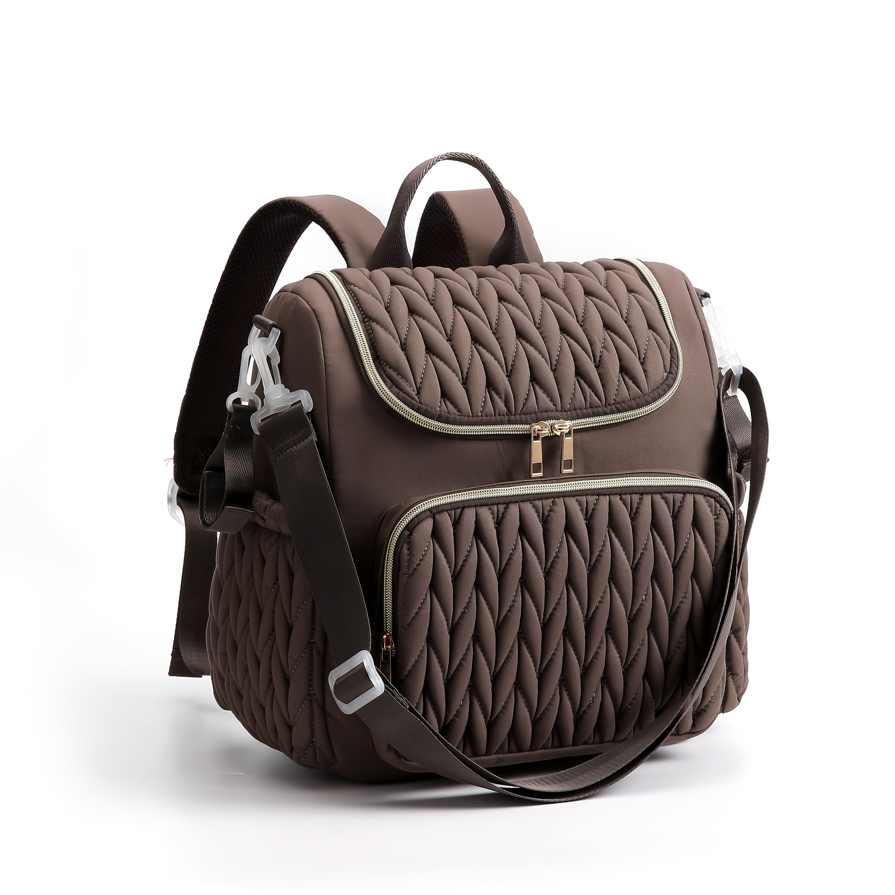 TEMU Sac convertible sac à dos et sac à langer, grand sac à dos de voyage pour couches et sac de rangement pour maman et papa, sac à langer matelassé