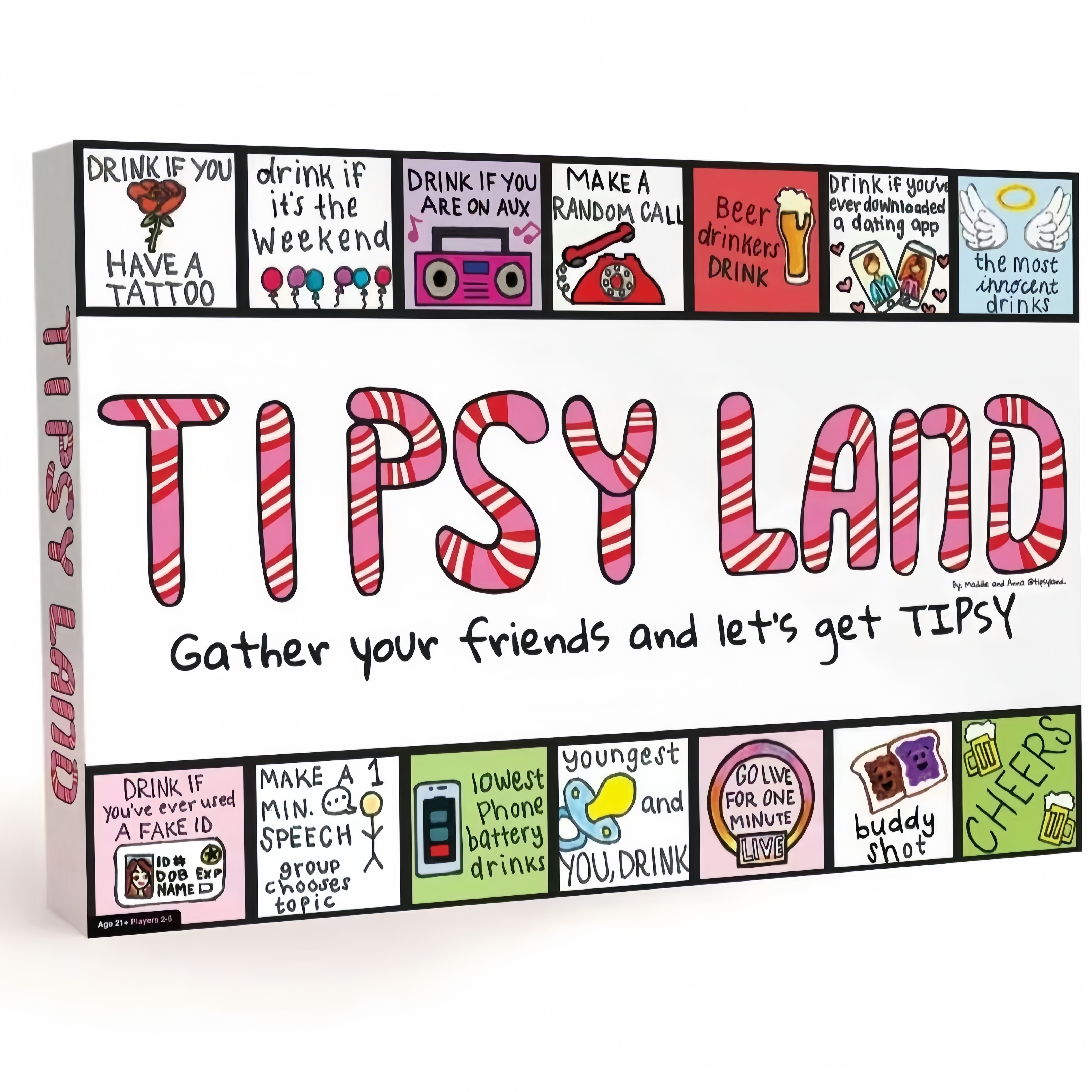 1pc   land drinking game for parties fun adult beverage game for girls night bachelorette   friends christmas thanksgiving new year celebrations tabletop game with splash resistant cards ideal for holiday   0