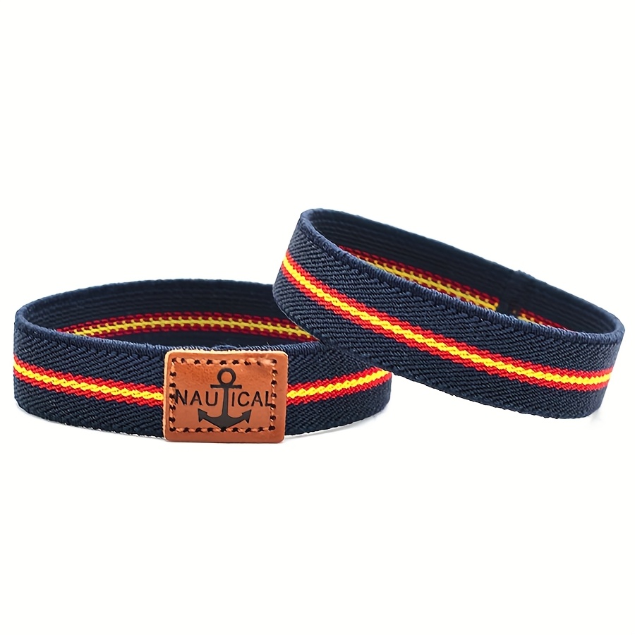 TEMU 2pcs Simple Fashionable Elastic Washable Sweat-proof Bracelets For Men And Women, Suitable For Sports Cycling Yoga Arm Jewelry