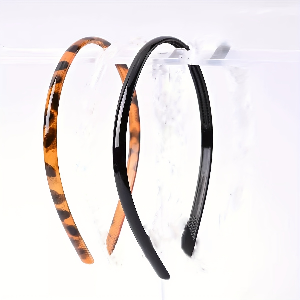 TEMU 2 piezas de diademas de plástico antideslizantes, pinzas para el pelo con de vintage, accesorios para el cabello de mujer