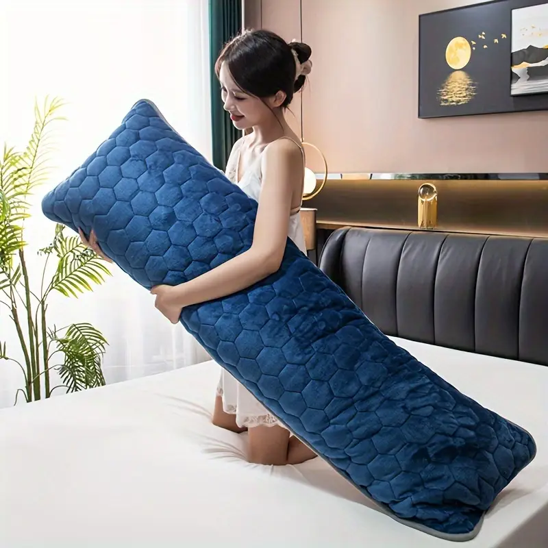 ultra soft long pillowcase breathable with envelope closure for bedroom dorm decor thickened design for couples double pillow case 1 pillowcase no insert Product details 1