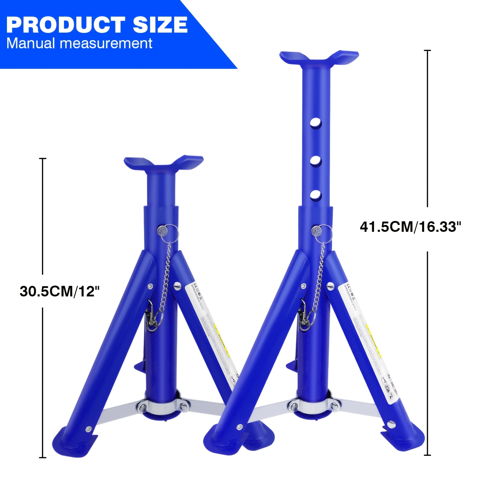 2x 3-Ton Heavy Duty Car Jack Stand Repair Tool