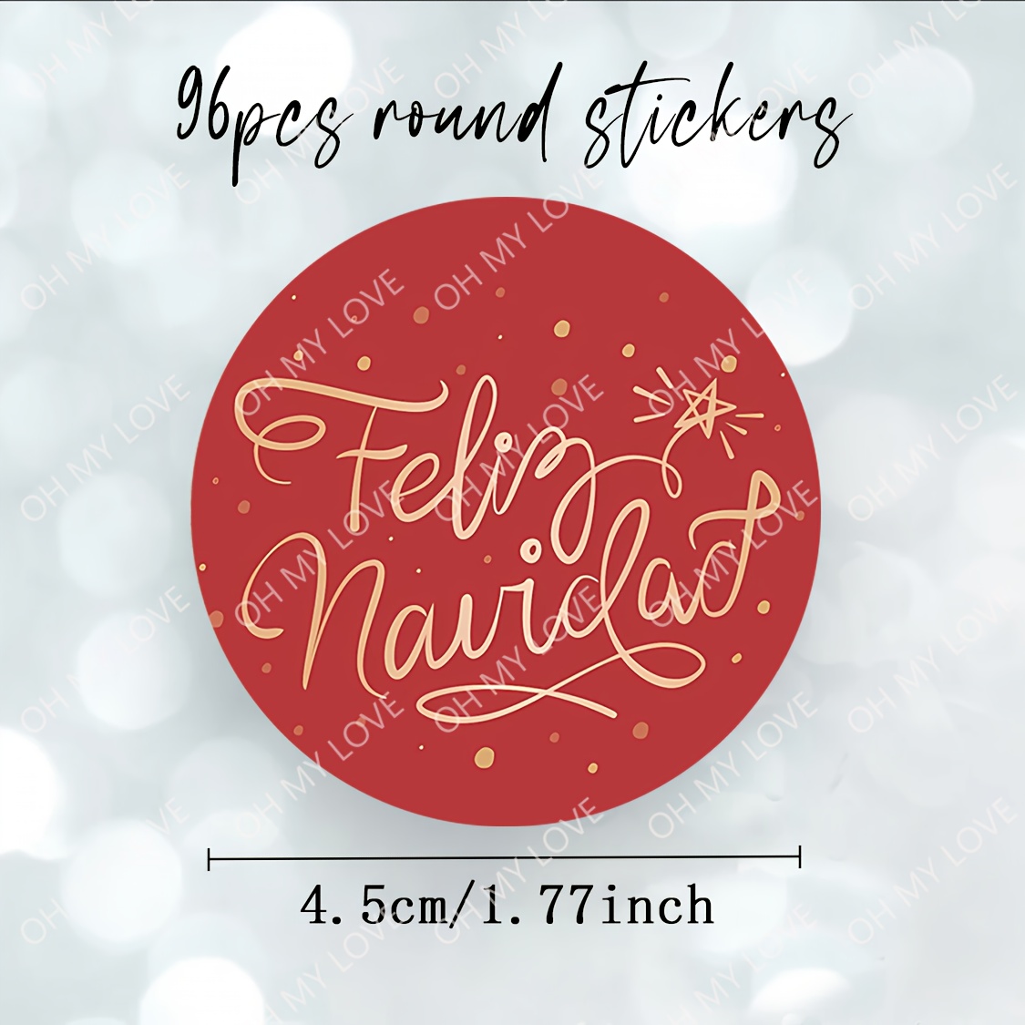 TEMU 96 piezas, Navidad - Etiquetas de Regalo Navideñas - Pegatinas de Navidad en Español para Accesorios de Envoltura de Regalos
