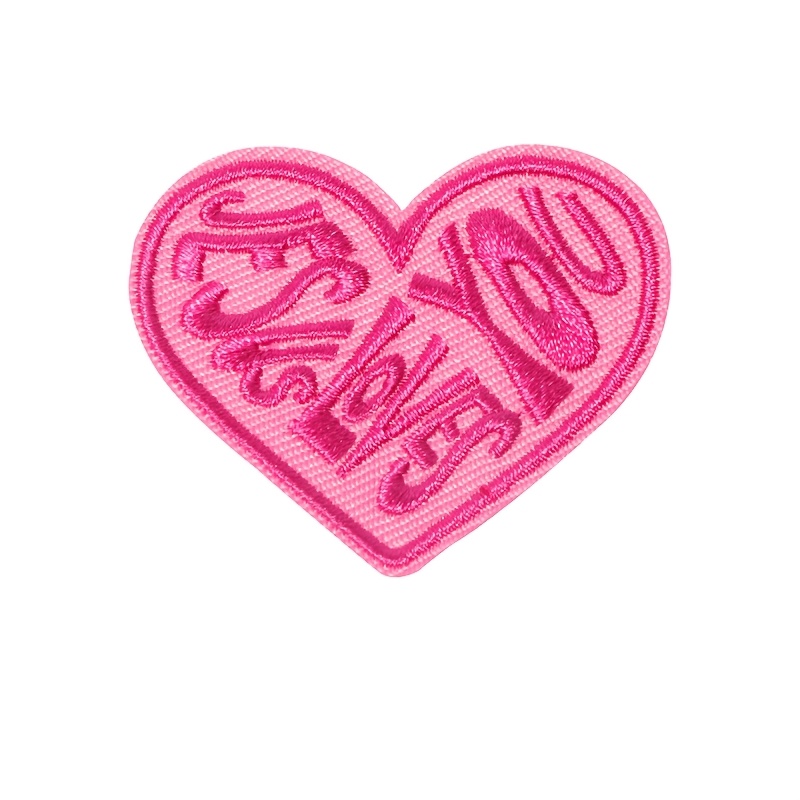 TEMU 1pc You Embroidery Patch - Cute Love Heart " You" Iron-on/sew-on Transfer Suitable For Clothes, Bags, Jackets, Hats - Diy Valentine's Gift,