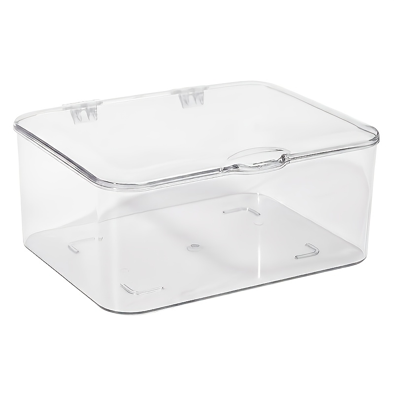 TEMU Produce Bins1pcs Large Capacity Medicine Box, Transparent Desktop Storage Container, Dustproof Organizer. Household Mini Medicine Box,