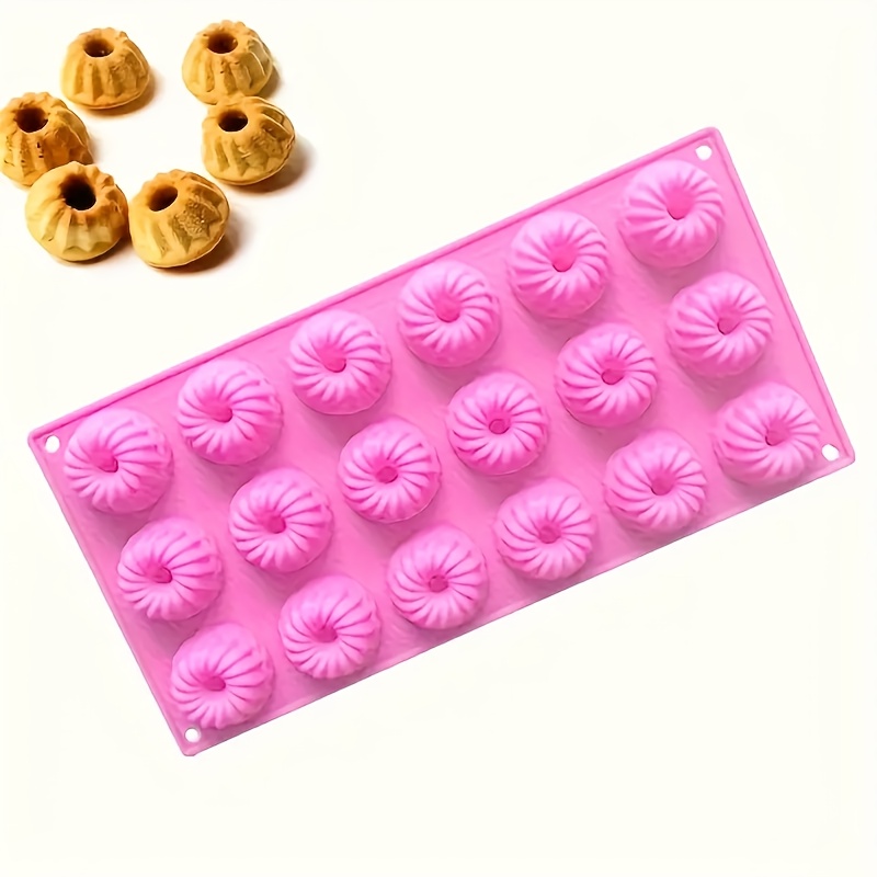 18 Chiffon Cake Mold Mini Pudding Chocolate Baking Pan Silicone Mold