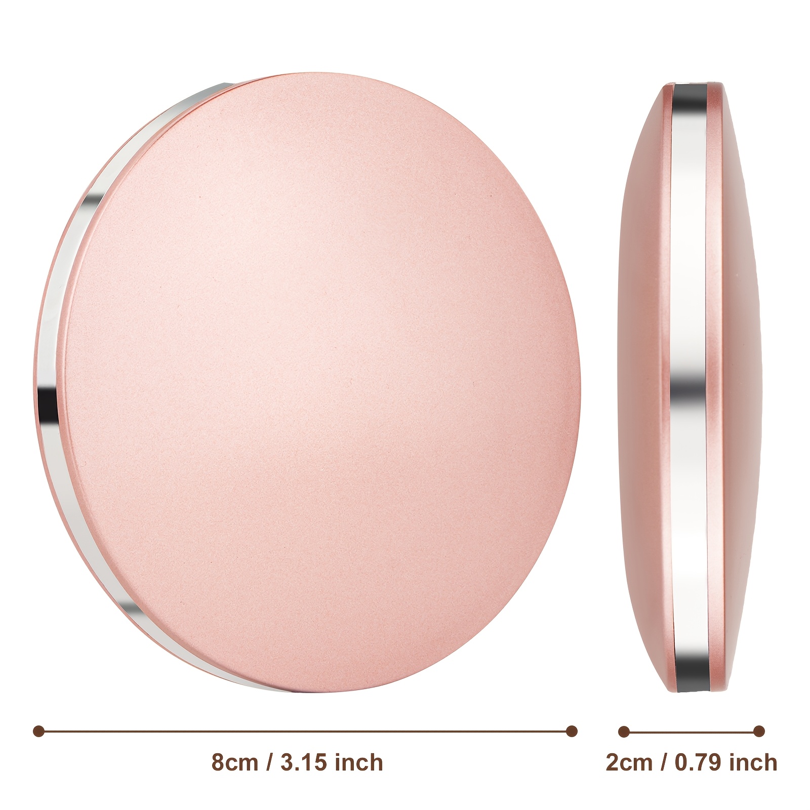 TEMU Espejo LED Portátil Plegable con Luz, Moderno, para Niñas, , Minimalista para Dormitorio, Espejo de Maquillaje LED para Oficina, Espejo de