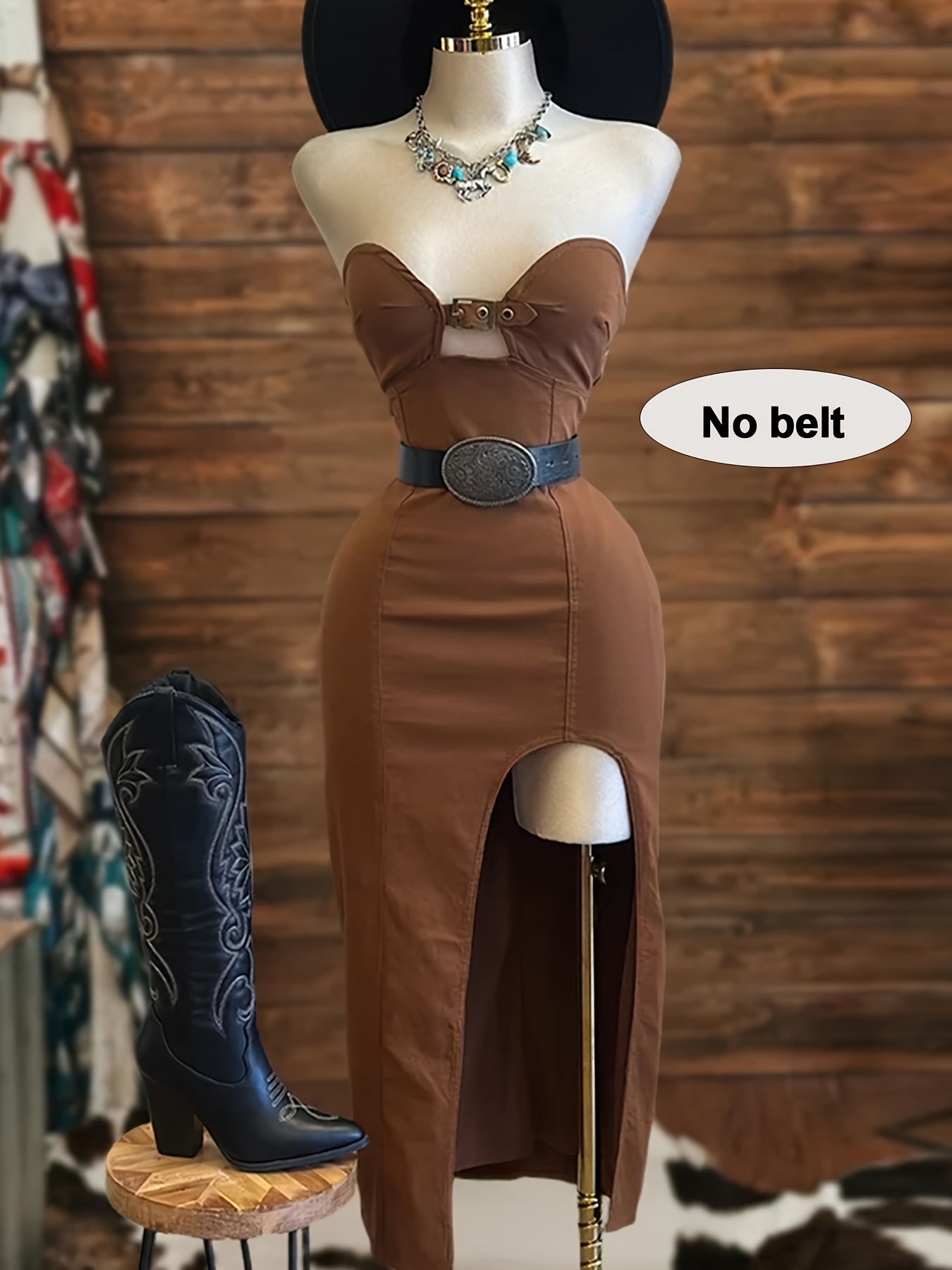 chinese dress ladies SUOSDEY Western Skinny Leather Belt for Women Cowgirl Cowboy Carving Buckle  Waist Belt for Jeans Dresses,0.8