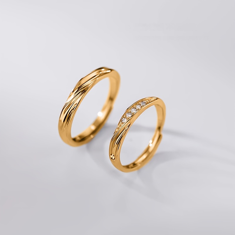 2pcs Minimalist Light Luxury Open Ring Set