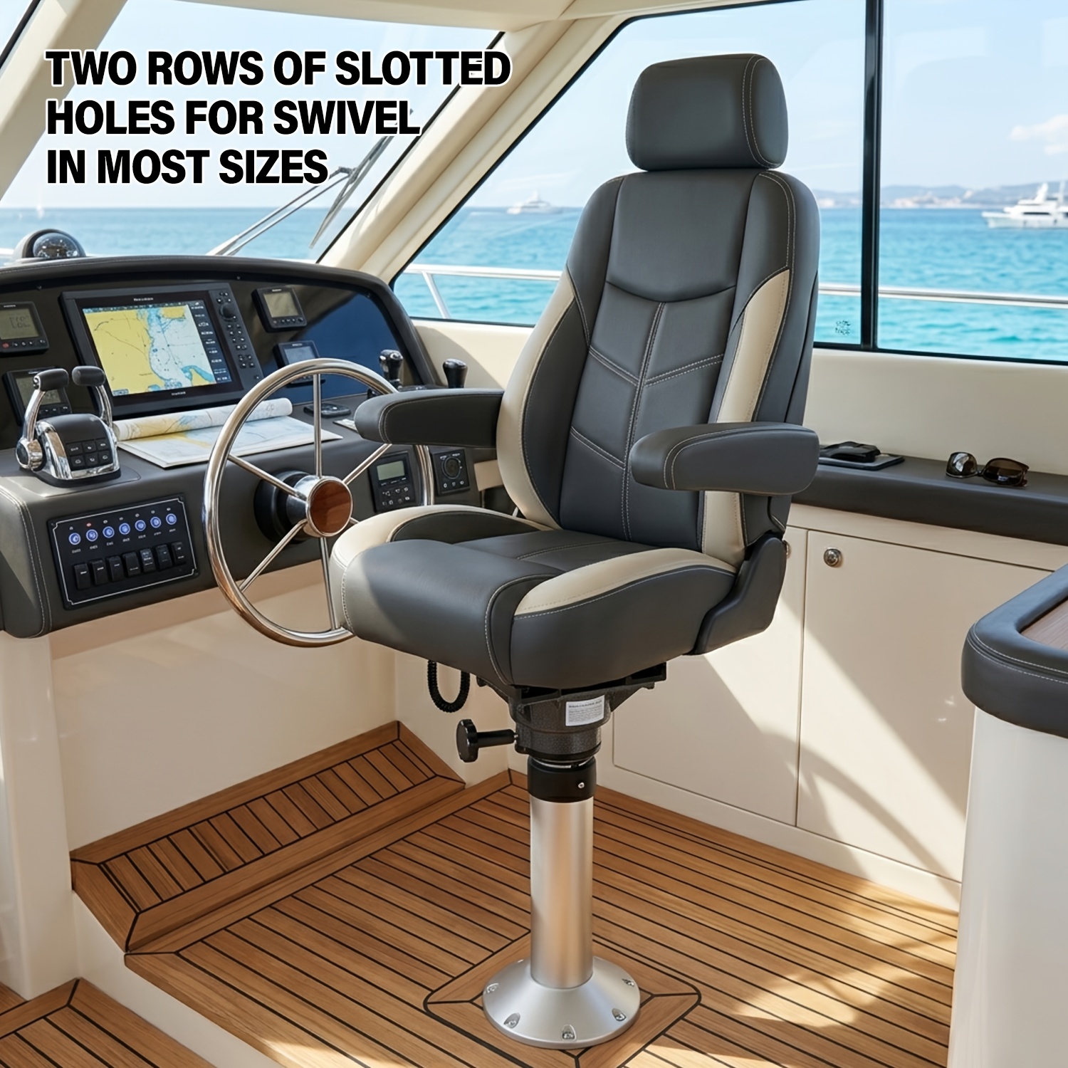 2pcs Marine Seat Swivel Base, Quick-Release Detachable Bracket