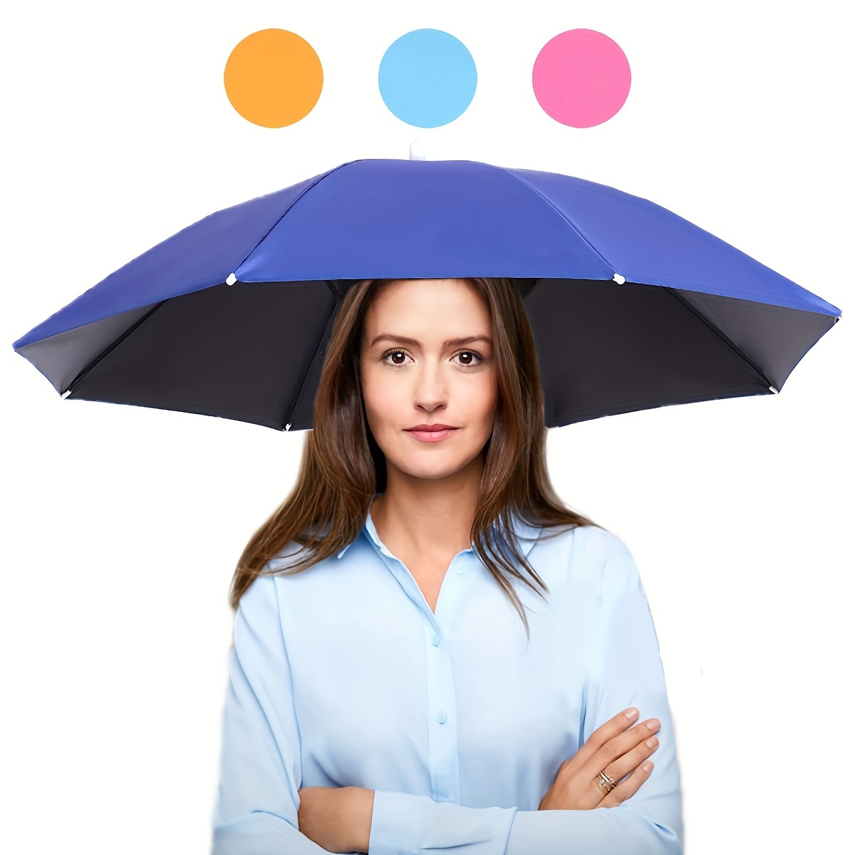 

Foldable Large Umbrella Hat, Uv Protective Unisex Outdoor Rain Hat, Essential For Sunshade And Fishing, Water-resistant Canopy With Durable Design